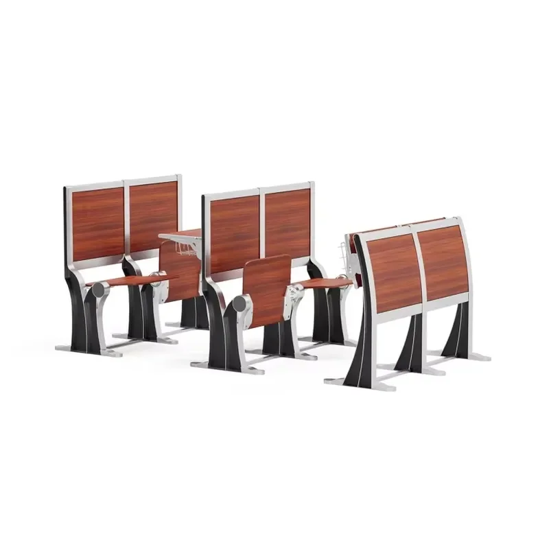 Foldable Aluminum Alloy Desk and Chair Set for Modern Lecture Halls Training Center Classroom Furniture Combination Unit