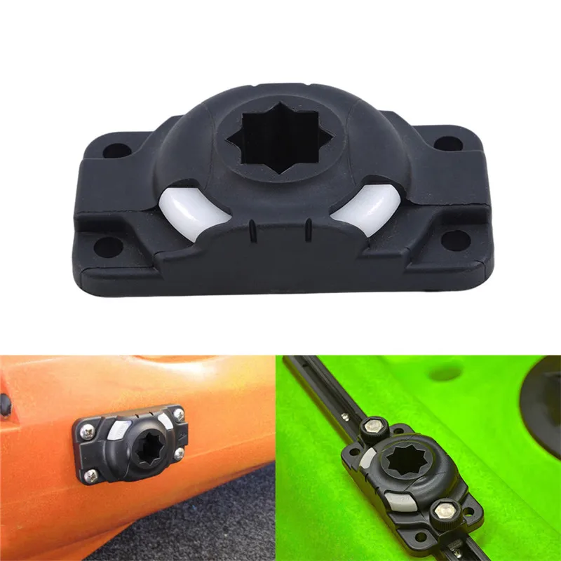 2PC Inflatable Kayak Rod Holder Mount Base Boat Canoe Slide Rail Kayak Fishing Rod Accessories without Screws