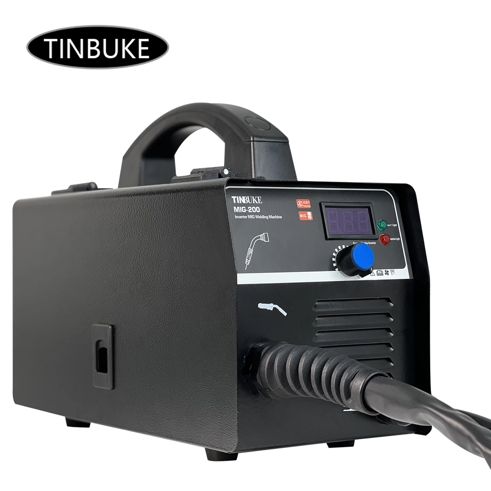 TINBUKE MIG Welding Machine 220V Inverter Magnetic Core Welding Wire MIG200 AC Current Mode Control With Accessory Tools
