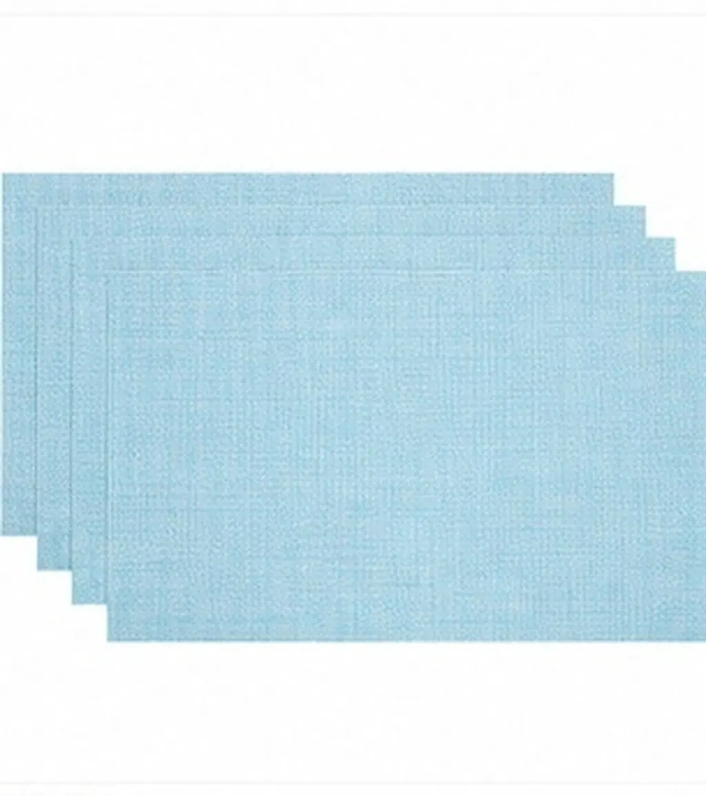 4 pièces de sets de table en faux lin européen résistant à la chaleur, antidérapants, lavables, sets de table décoratifs pour la cuisine et la salle à manger.