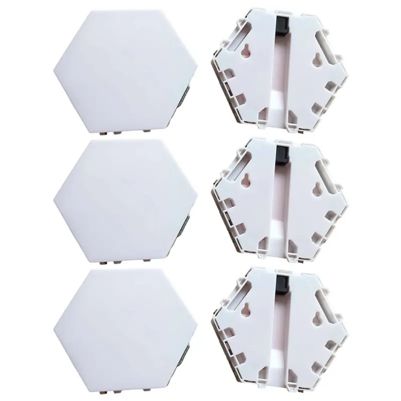 【party-day】luz-hexagonal-luz-nocturna-tactil-blanca-minimalista-lampara-de-pared-con-panel-tactil-central-luces-hexagonales