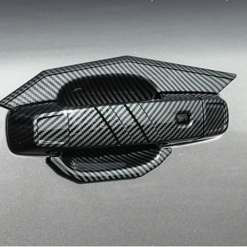 Baic BJ40 2024 Handle Door Bowl Frame Modification Carbon Fiber Pattern Door Outer Handle Stick Protective Tailgate Wrist Cover