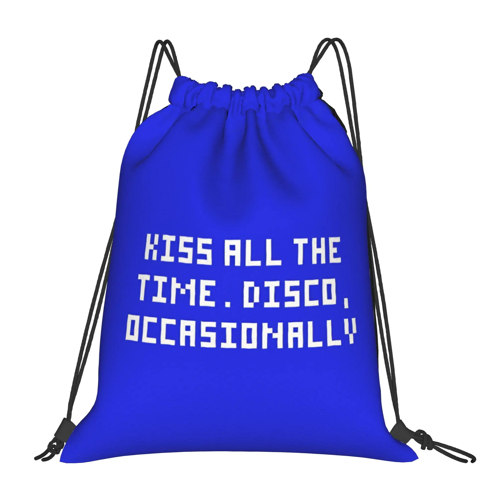 Kiss All The Time Disco Occasionally Drawstring Backpack Gym Sports Sackpack Harrys Music Styles String Bags 36cm (W) x 43cm (H)