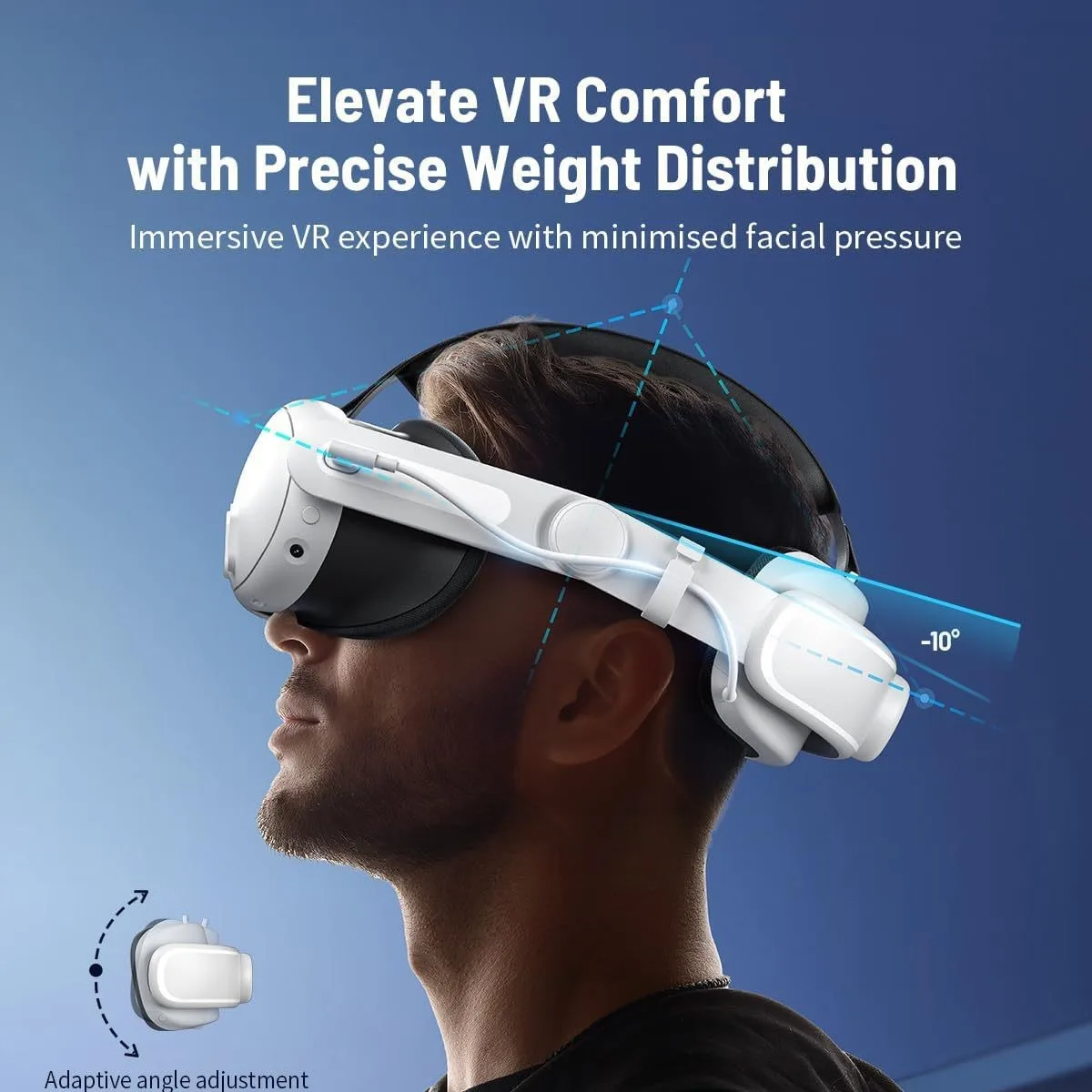 Charging Replacemet Head Strap For Oculus Meta Quest 3/3S VR Headset Rechargeable 6000mAh Elite Strap For Quest 3S Accessories