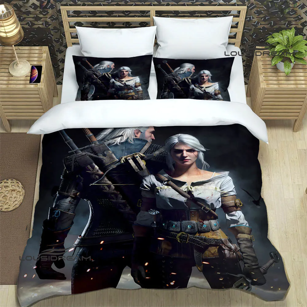 W-Witcher game Printed Bedding Sets exquisite bed supplies set duvet cover bed comforter set bedding set luxury birthday gift