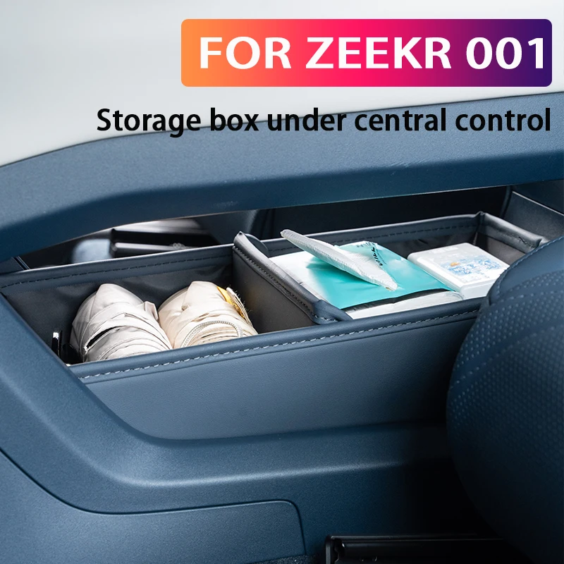 

Для ZEEKR 001 2021-2025 ящик для хранения под центральной консоль кожаная перегородка ящик для хранения аксессуары для салона автомобиля