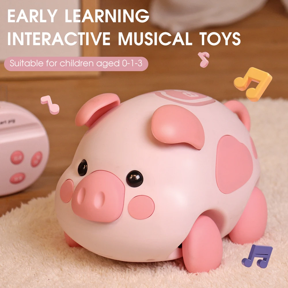 K33 Learning to Crawl Remote Control Cute Pig Storytelling Voice Interaction Children's Soothing Parent-Child Toy