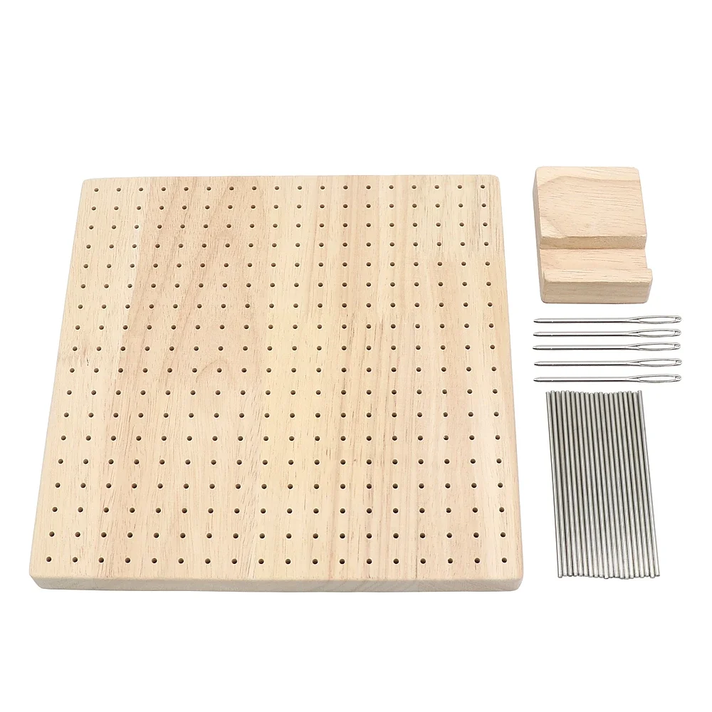 

Wooden Blocking Board For Setting Sewing Knitting Patterns With 324 Small Holes Granny Square Crochet Crafting Blocking Board