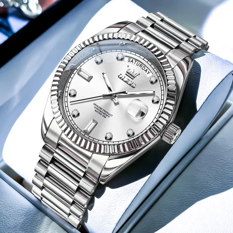 OLEVS 6736 Herrenuhr Hochwertige Luxus Automatische Mechanische Armbanduhr Wasserdichte Edelstahl Uhren Mann