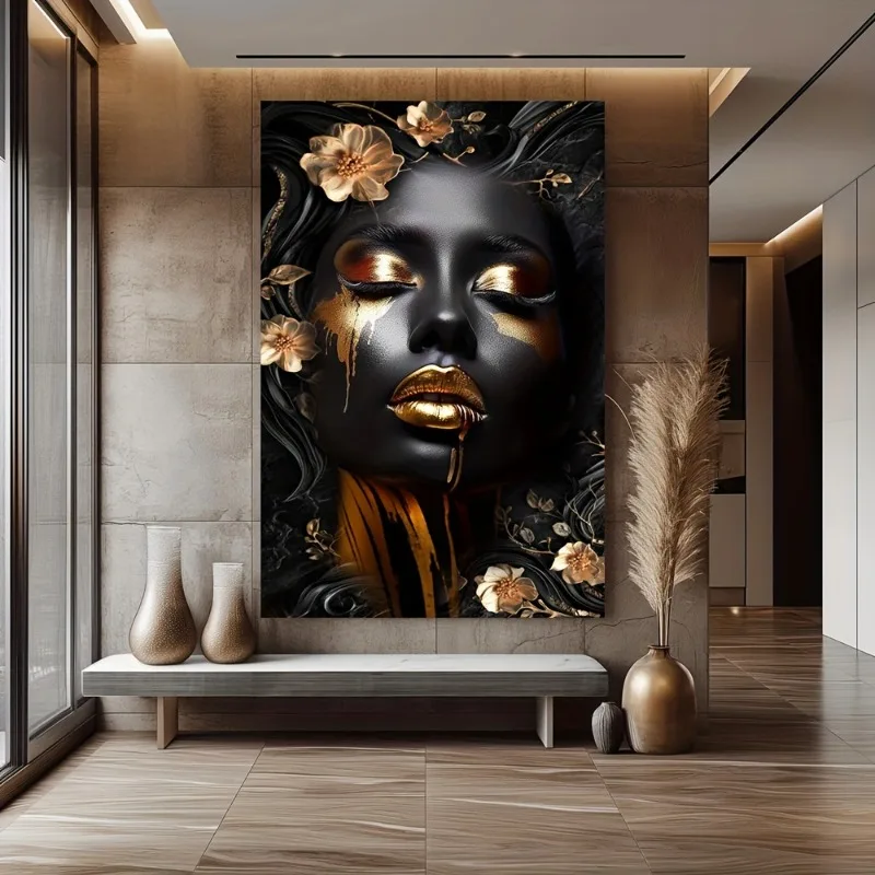 

1pc Frameless Modern African 's Art Poster Canvas Painting Art for Living Room Modern Canvas Poster Home Wall Decoration Art