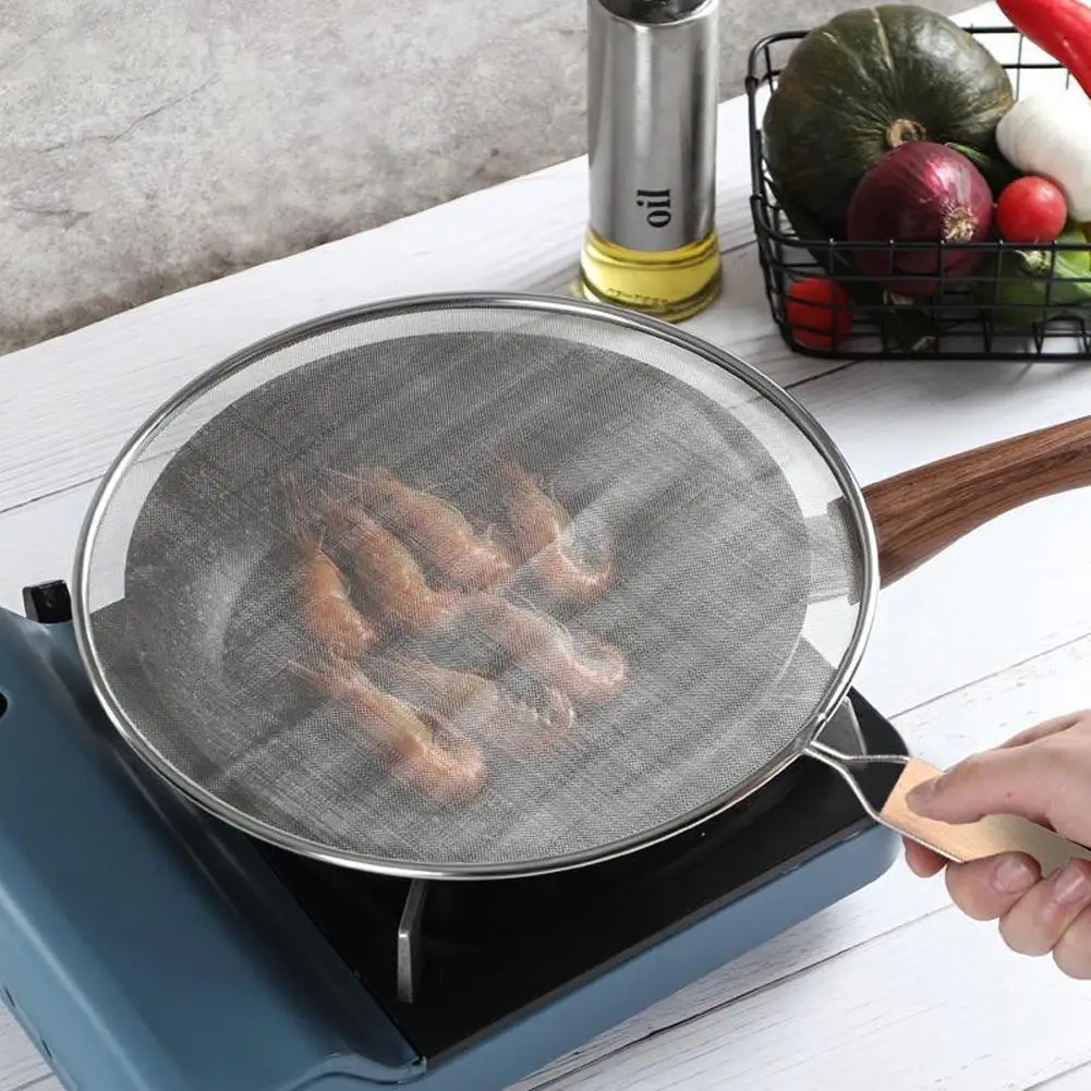 Pot Frying Oil Cooking Cover Kitchen Tools Grease Splatter Screen Guards Mesh Anti Splatter Guard Oil Net Splash Cover Pan