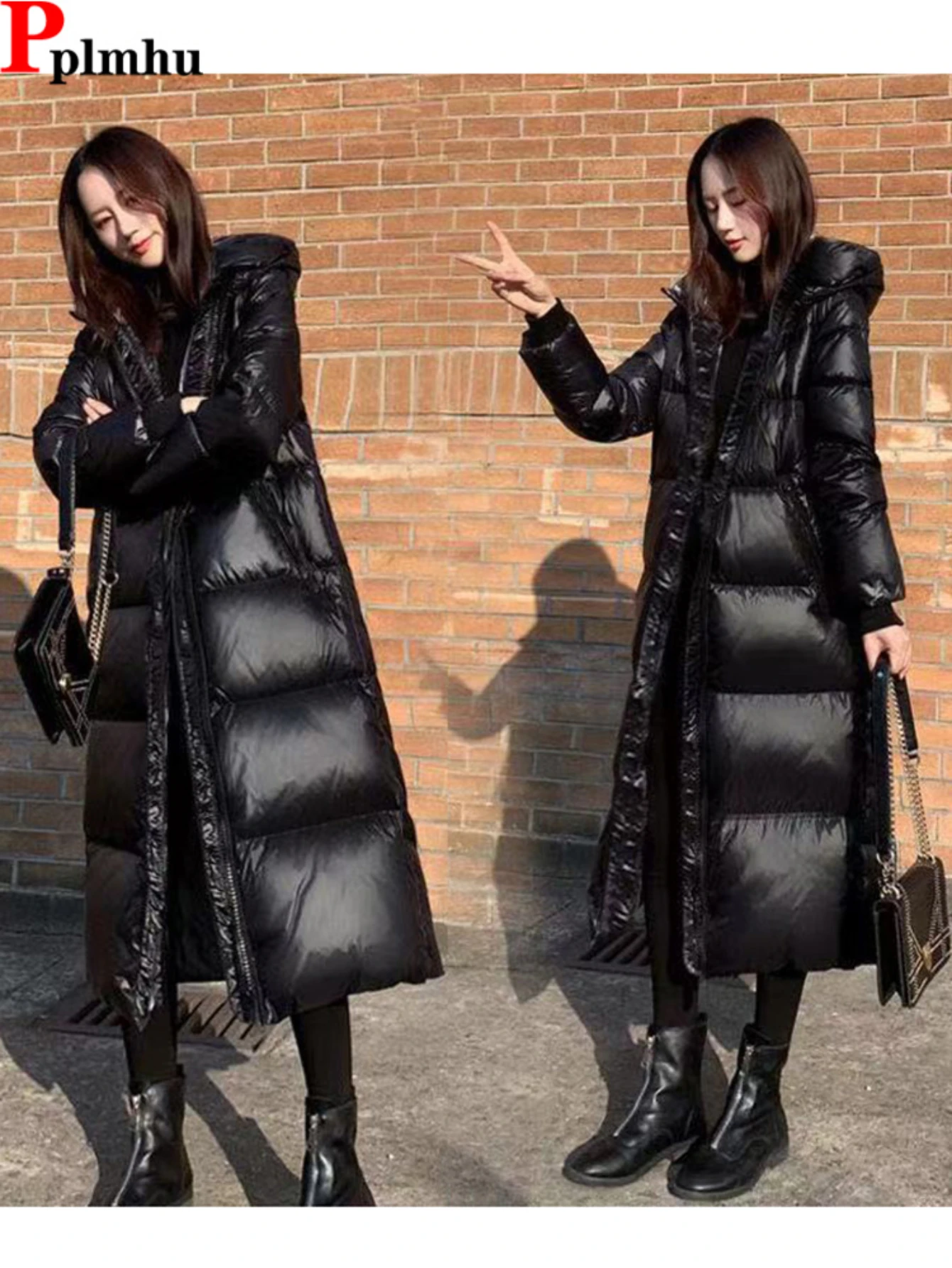 Waterproof Hooded Long Parkas Down Cotton Coats  Winter Warm Oversized Classics Black Casaco Tops Korea Women Windproof Jackets