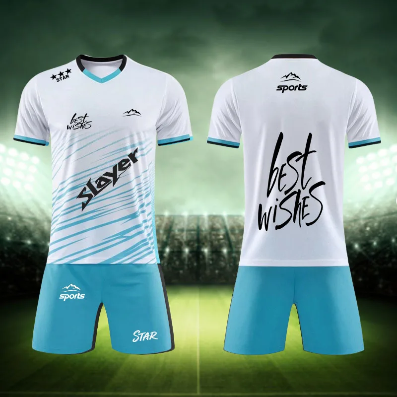 

2025 New Hot Selling New Children's/adult Jerseys 2-piece Set T-shirt Shorts Set Printed Football Shirt Foot Training Jersey