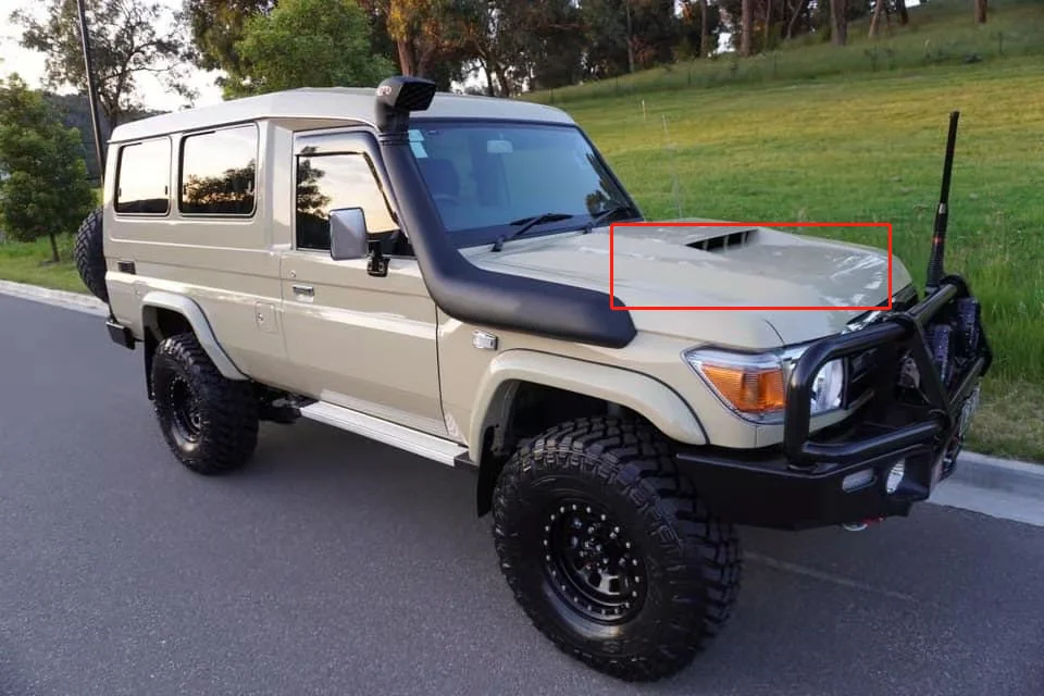 MAICTOP  High Quality Auto Parts Car  Accessories Steel Engine Hood with Hole for FJ79 FJ75 Bonnet Hood