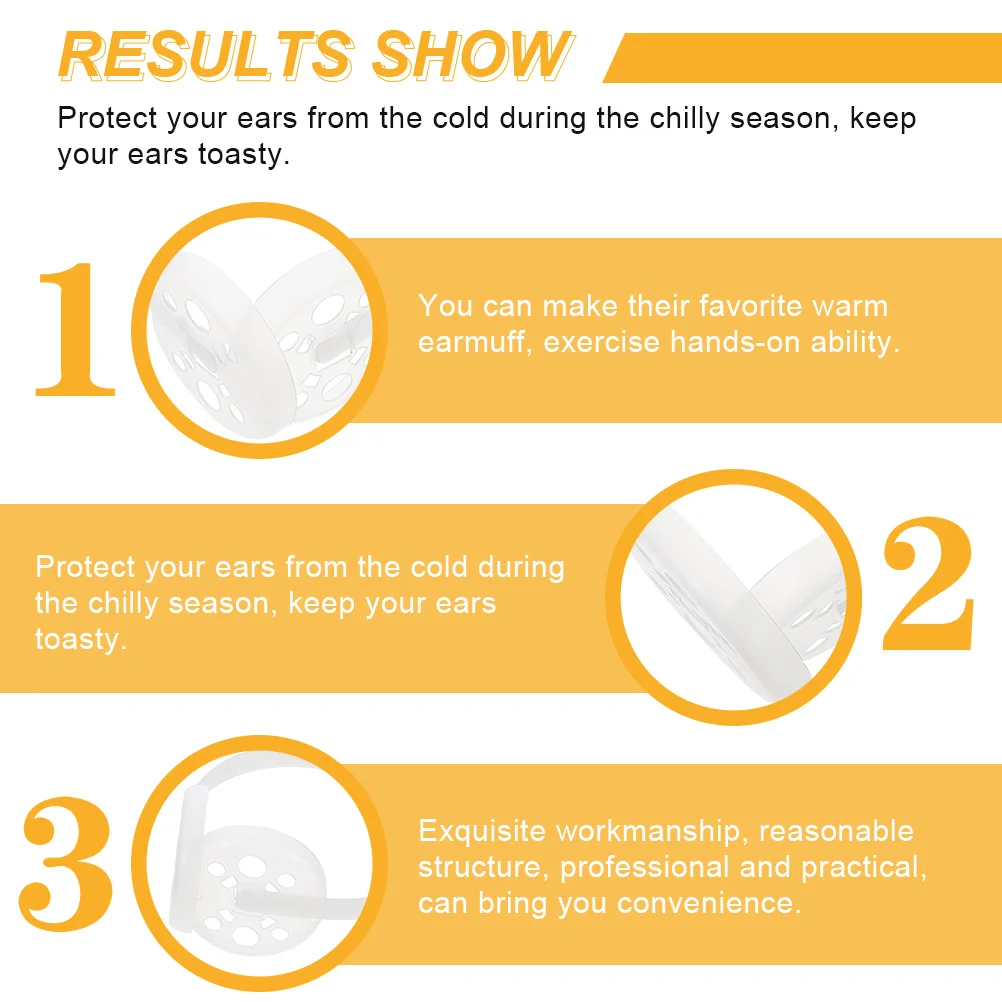 

3pcs Earmuff DIY Warm Frame Headphones Supplies Plastic Rack Holder Protective Ear Muffs Handmade Gifts Ear Protection