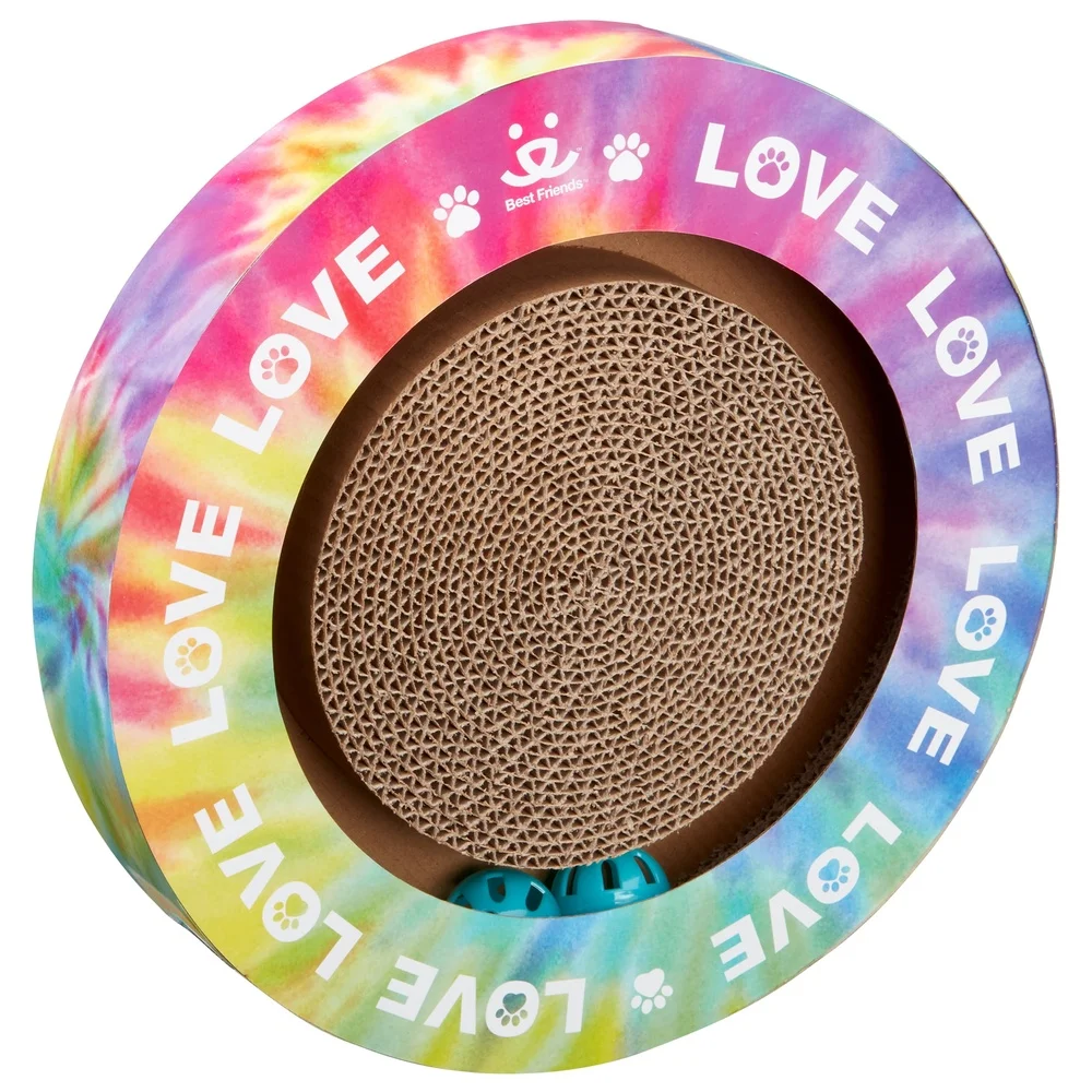 

Интерактивная игрушка-когтеточка для кошек, круглая дорожка с вращающимся шариком, кошачья мята, когтеточка, забавные упражнения для кошек, легкий вес, без сборки