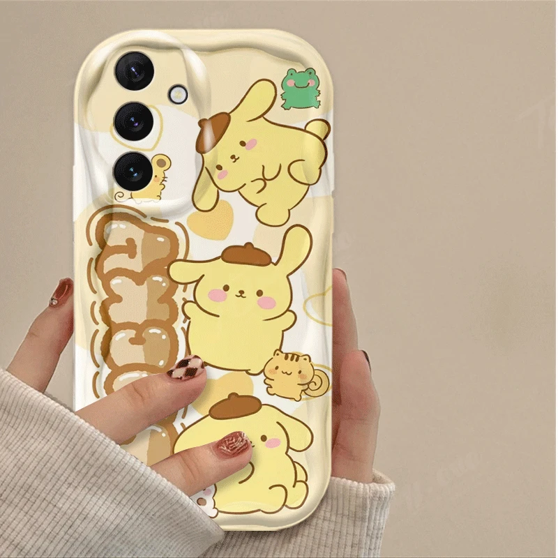 Sanrio Mymelody Pochacco 3D Wave Case For Samsung Galaxy A54 A34 A24 A14 A13 A53 A33 A73 A23 A52 A52S A32 A22 A12 A51 A71 Cover