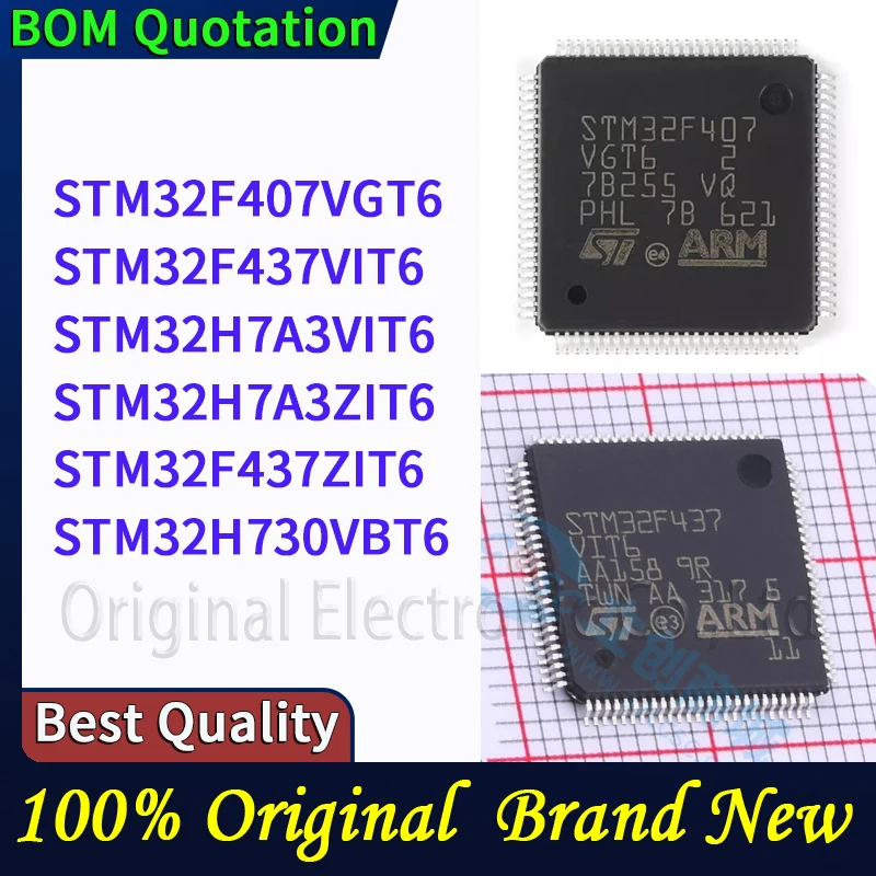 STM32F407VGT6 STM32F437VIT6 STM32H7A3VIT6 STM32H7A3ZIT6 STM32F437ZIT6 STM32H730VBT6 En stock Envío de 48 horas