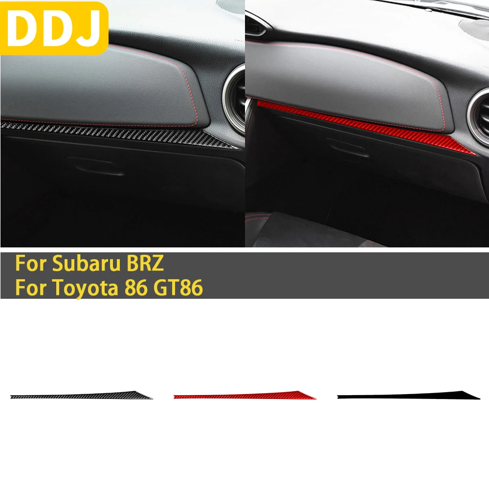 

For Subaru BRZ Toyota 86 GT86 2017 2018 2019 Carbon Fiber Car Accessories Co-pilot Instrument Panel Trim Sticker