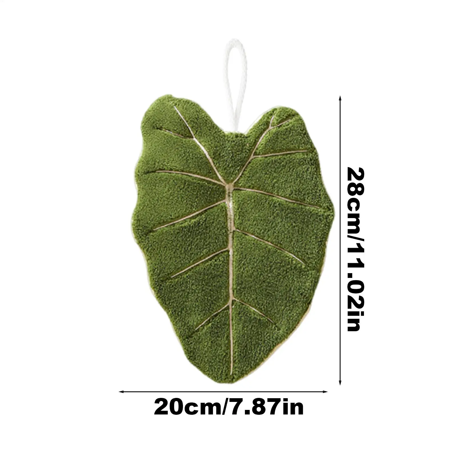 Hand Towels Kitchen Hangable Kitchen Towels Decorative Coral Fleece Leaf Shape Washcloths For Bathroom Home Kitchen Dinner Room