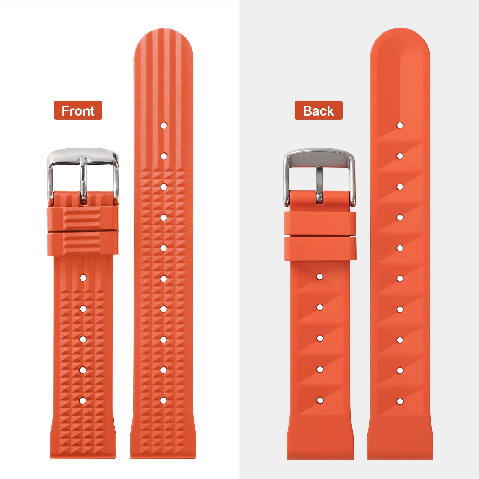 Premium Soft Rubber Waffle Watchband 20mm 22mm Fast Release Replacement Strap for Abalone for Sea Ghost for Monster