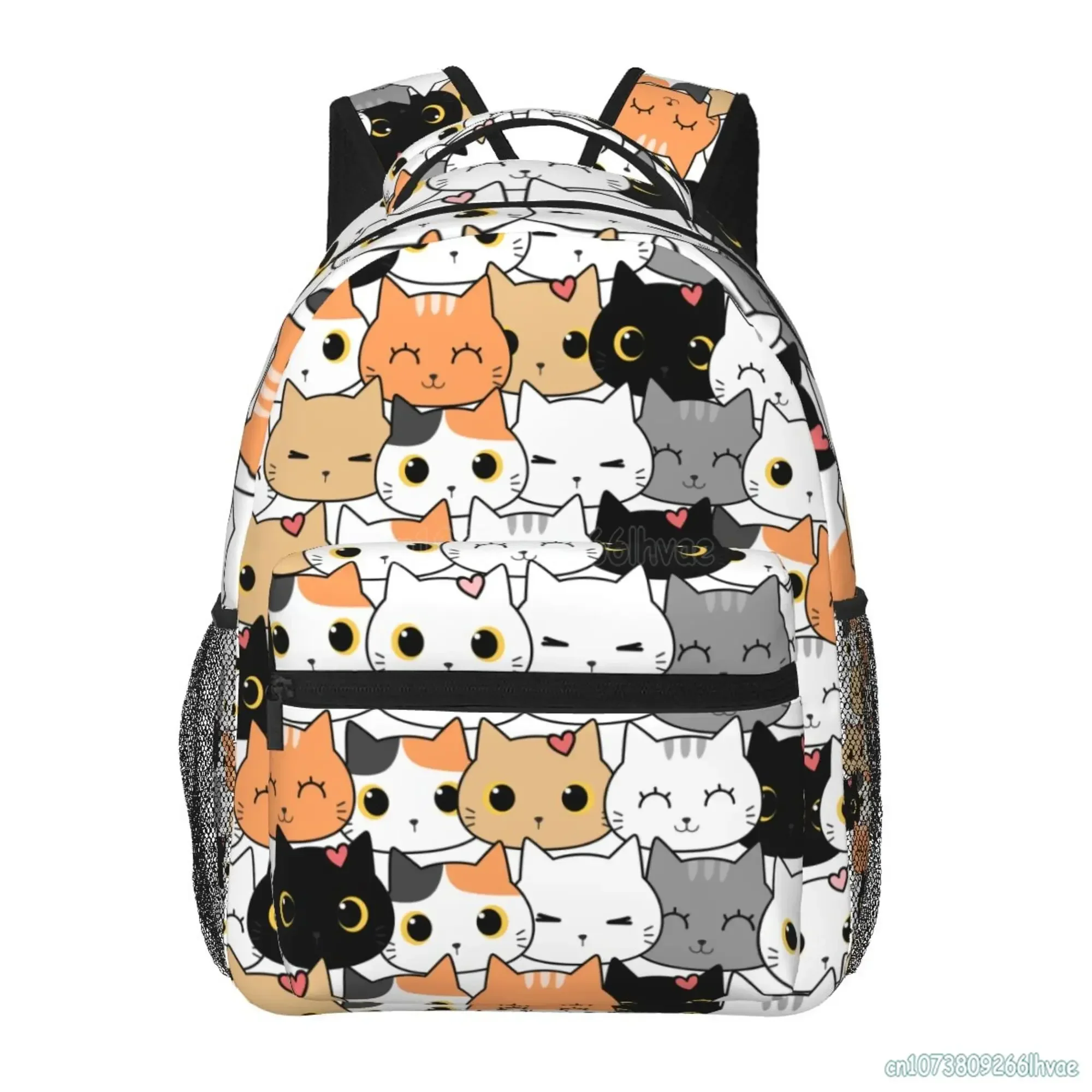 Anime Neko Atsume Women Backpack Cartoon Mochila for Girls Boys Travel Rucksack Cute Cat Printing Shoulder Bag for Teenages