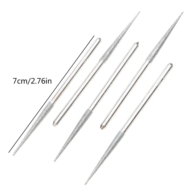 5PCS 3mm Shank Grinding Rods Mini Drill Diamond Grinding for Head Bur Needle Engraving Carving Polishing Glass Bit Drop Shipping