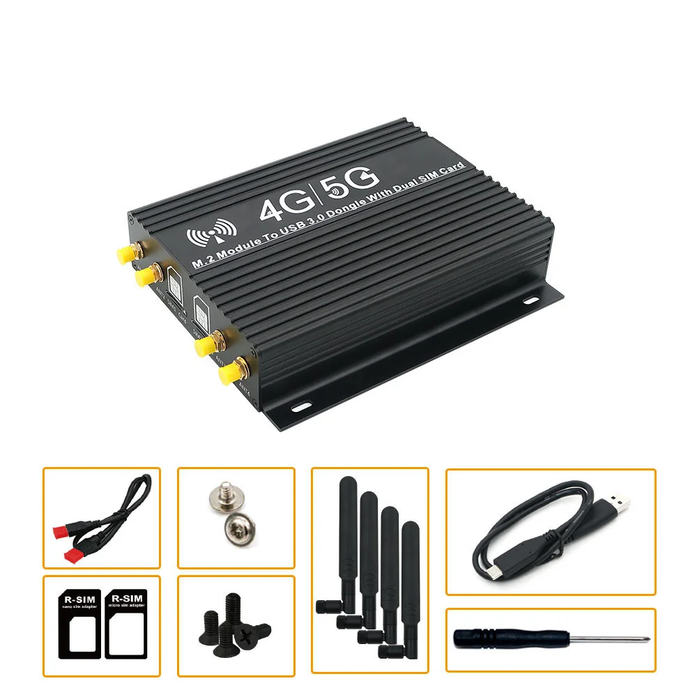 5G Modem M.2 Module to USB 3.0 Dongle with Quectel RM520N-GL RM510-GL RM502Q-AE RM500Q-GL RM502Q-GL RM500Q-AE