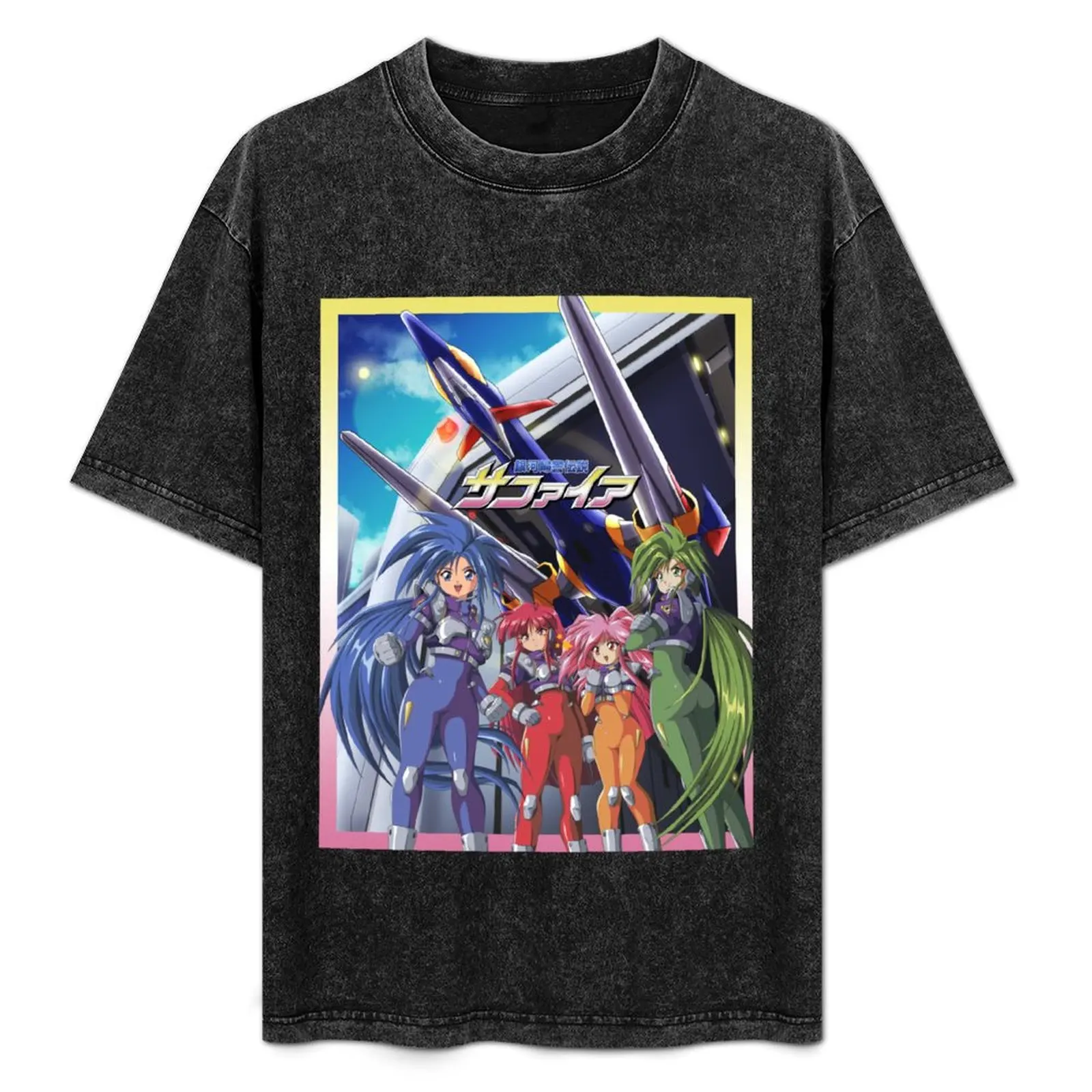 Camiseta Ginga Fukei Densetsu Sapphire, camiseta clásica de algodón con cuello redondo