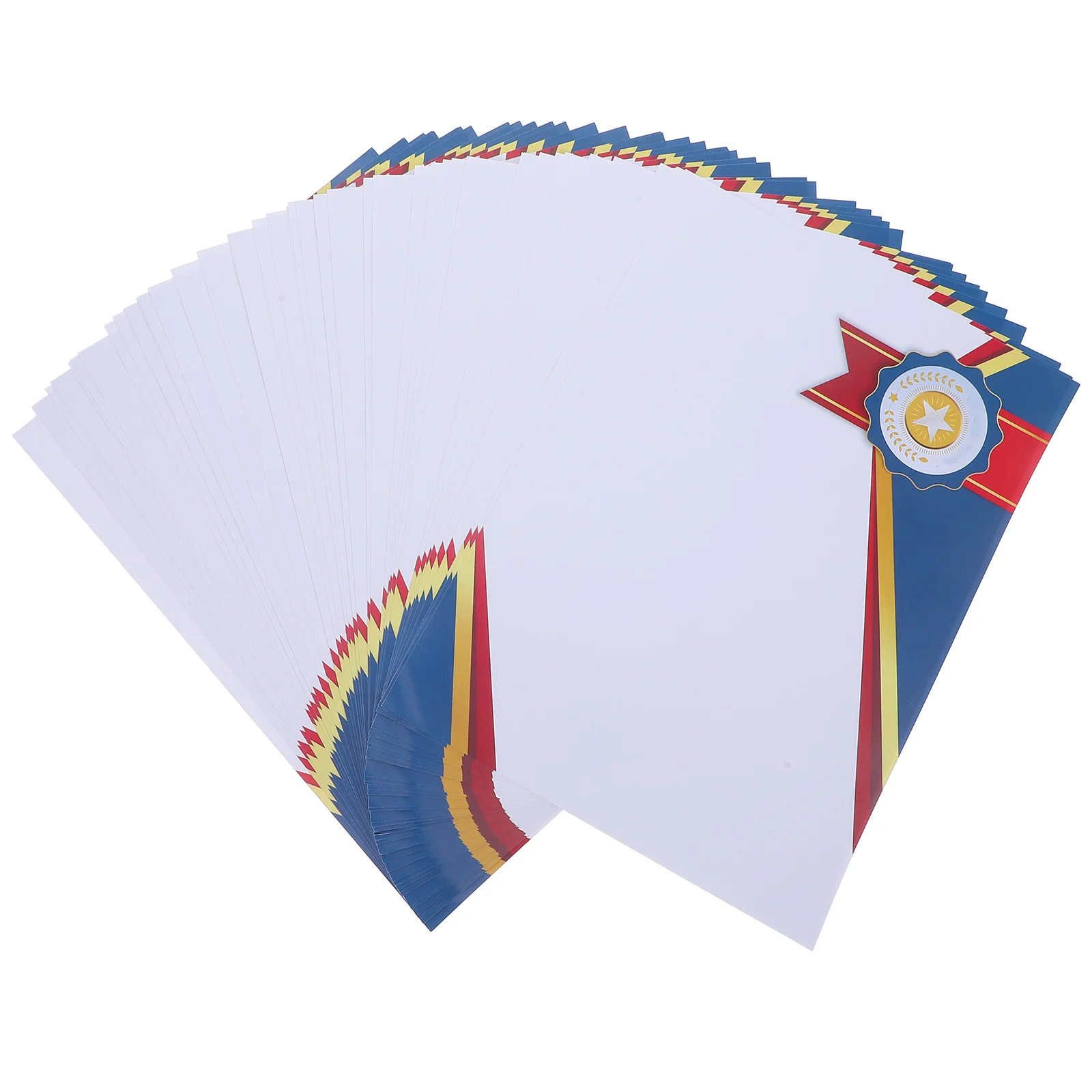 

50 Sheets Award Certificate Paper Blank Graduate Diploma Paper Printable for School Office and Home Award Certificates