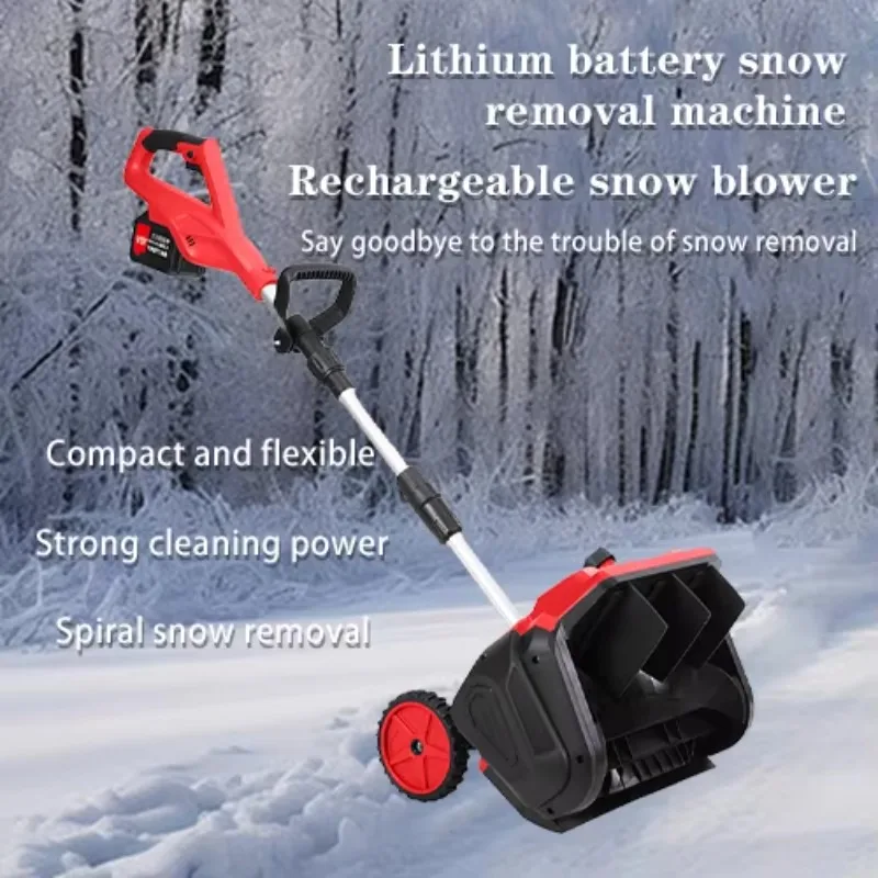 12 INCH Lithium Battery Snow Blower Hand-pushed Snow Removal Machine Brushless All-copper Heat-resistant Motor