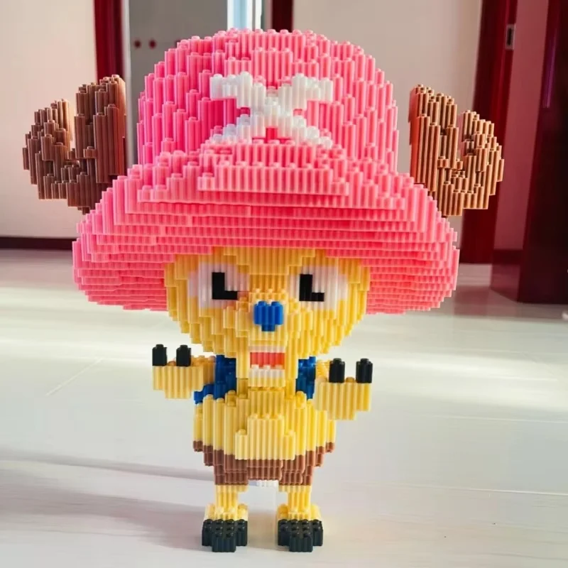 Neue One Piece Ruffy Und Chopper Kleine Partikel Kinder Puzzle Montage Bausteine Spielzeug Kinder Geschenk Jungen Und Mädchen Gif