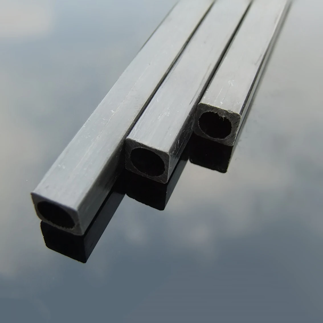 ID 1/2/3/4mm Carbon Fiber Tube Outer Square Inner Round Tube High Strength Light Weight DIY Model Part Accessory Length 200mm