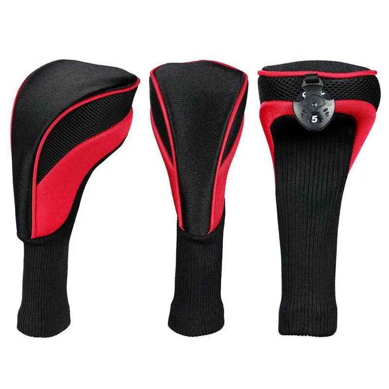 3 Piece Durable Long Neck Golf Club Head Covers, Provide the Best Protection, Show Your Style, Golf Accessories, Club Guards