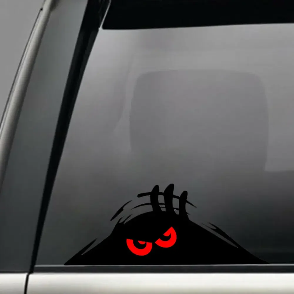 Red Eyes Monster Peeper Decal Scary Funny Car Bumper Window Vinyl Decal Sticker Anime Car Products External Spare Accessories