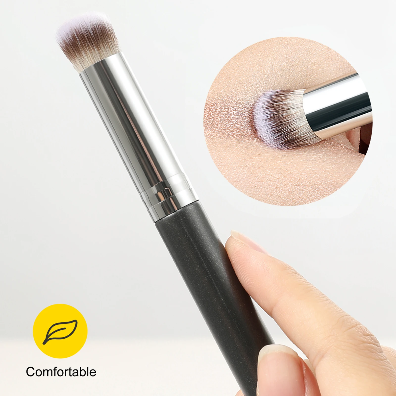 1pc Foundation Concealer Brush Concealer Schuine contourborstels Vlekkeloos onder de ogen Dichte gezichtsmake-upborstel voor het mengen van cosmetica