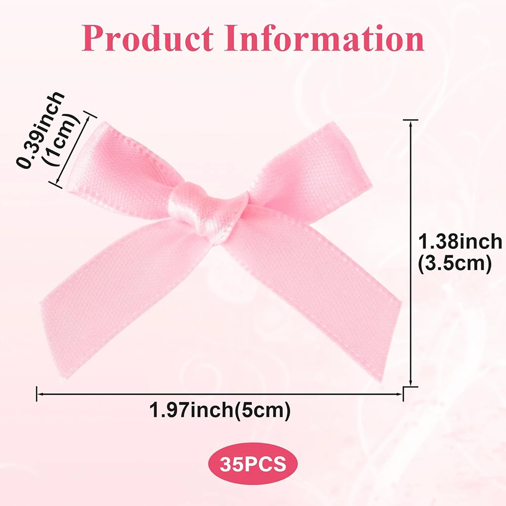 100Pcs Double-Sided Polyester Cotton Bow DIY Clothing Accessories Hair Accessories Headwear Accessories3.5*3.5CM