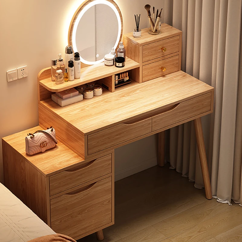 

Organiser Design Modern Makeup Desk Corner Space Saving Dressing Table Jewelry Cabinet Vanity Tocador De Bedrooms Furniture