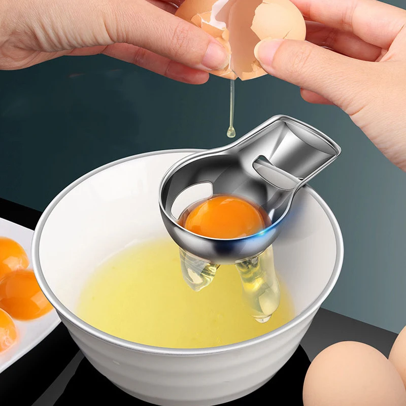 

Mini Egg White Separator Stainless Steel Egg Yolk Splitter with Short Handle for Kitchen Baking Tools