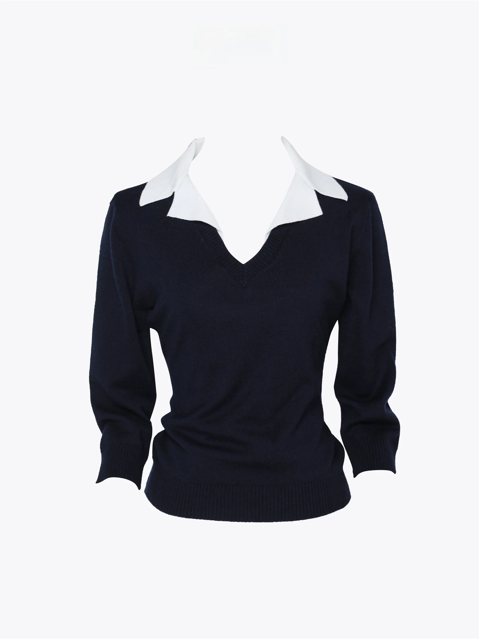 

Вязаный свитер FORNIYOYO из смесовой шерсти с воротником, в стиле пэчворк, с цветными блоками, высококачественный, имитация шерсти, укороченный, из полиэфирного волокна