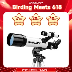Svbony SV501P 天文望遠鏡 初心者 大人 子供 400mm プロフェッショナル望遠鏡 三脚付き 地上および天体観察用望遠鏡 宇宙の謎を探索するため