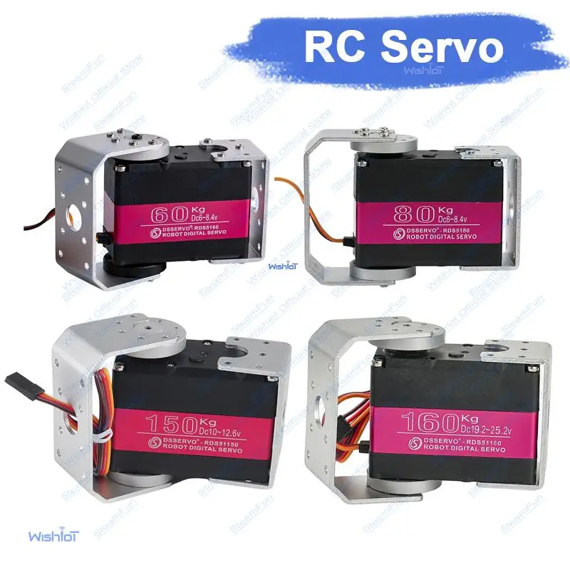 RC Digital Servo 60/80/150/160KG Dual-axis Servo 180° /270° High Torque Metal Gear Robot Servo for 1/5 FPV Drone Car Robot