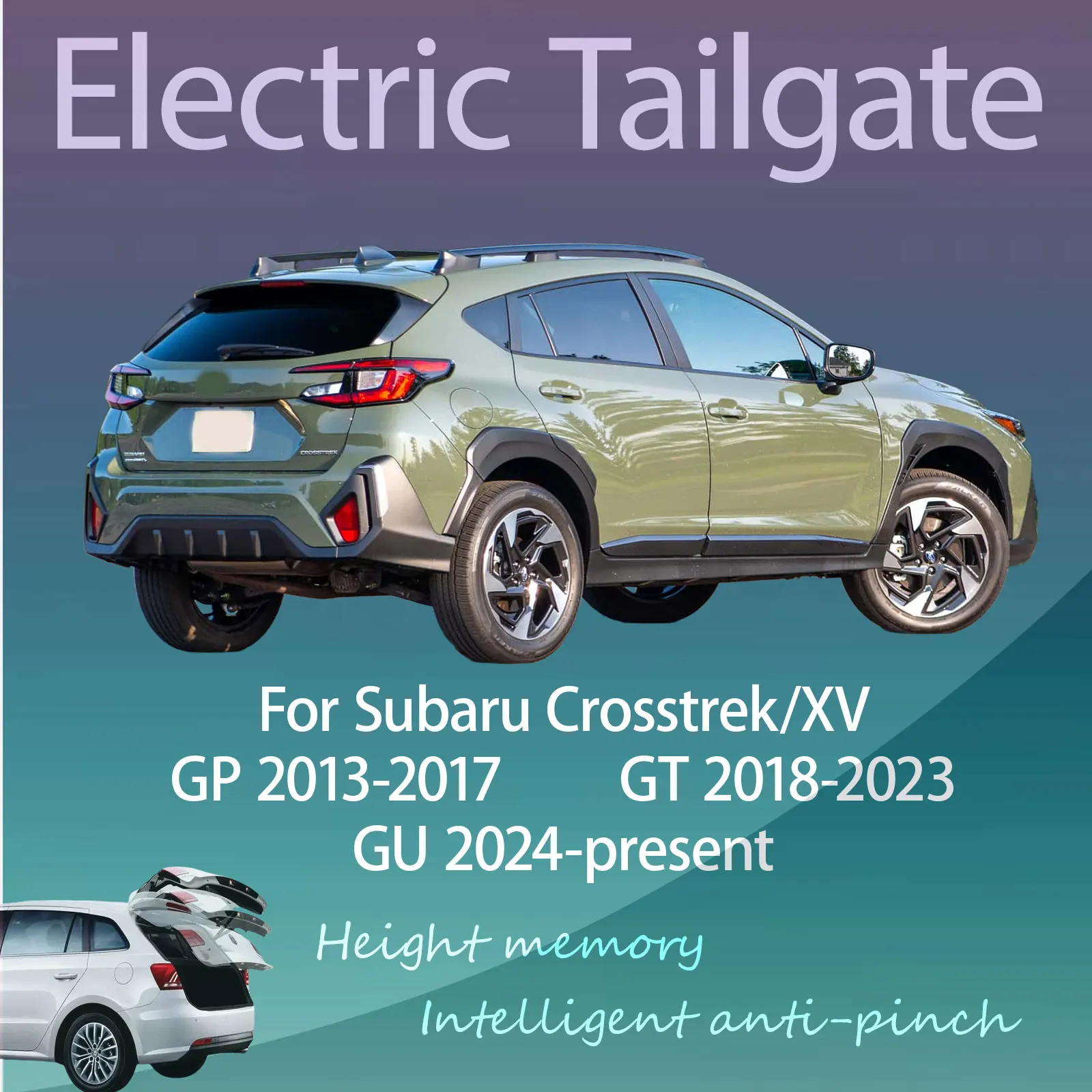 For Subaru Crosstrek/XV GP/GT/GU 2013-2025+ Electric Tailgate with Sensor Trunk Anti-pinch Memory Height Intelligent Operation