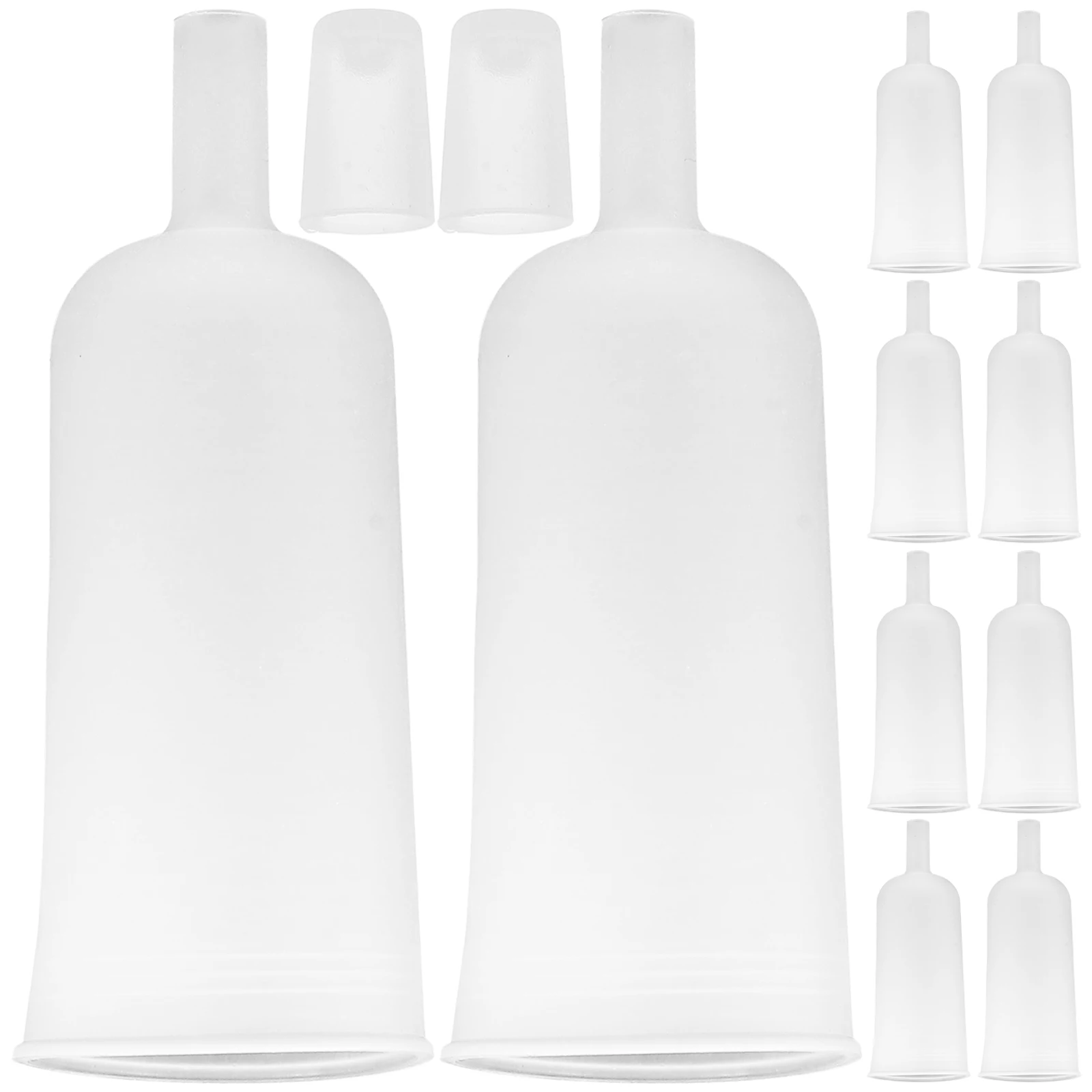 

50pcs Dropper Cap Translucent TPE Leakproof Tightfitting Nozzle Cosmetics Food Plastic Bottles Mini Squeeze Bulk