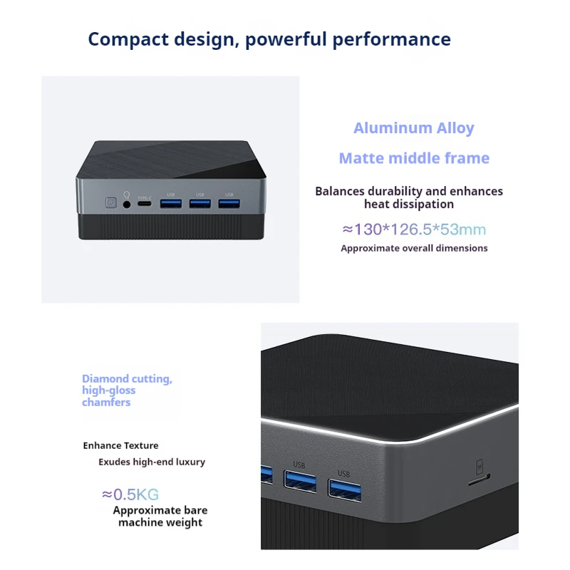 13th generation Core i5-1340P Mini Host Pc Ddr5 Wifi Office Small Host Stock Trading Multi screen Computer
