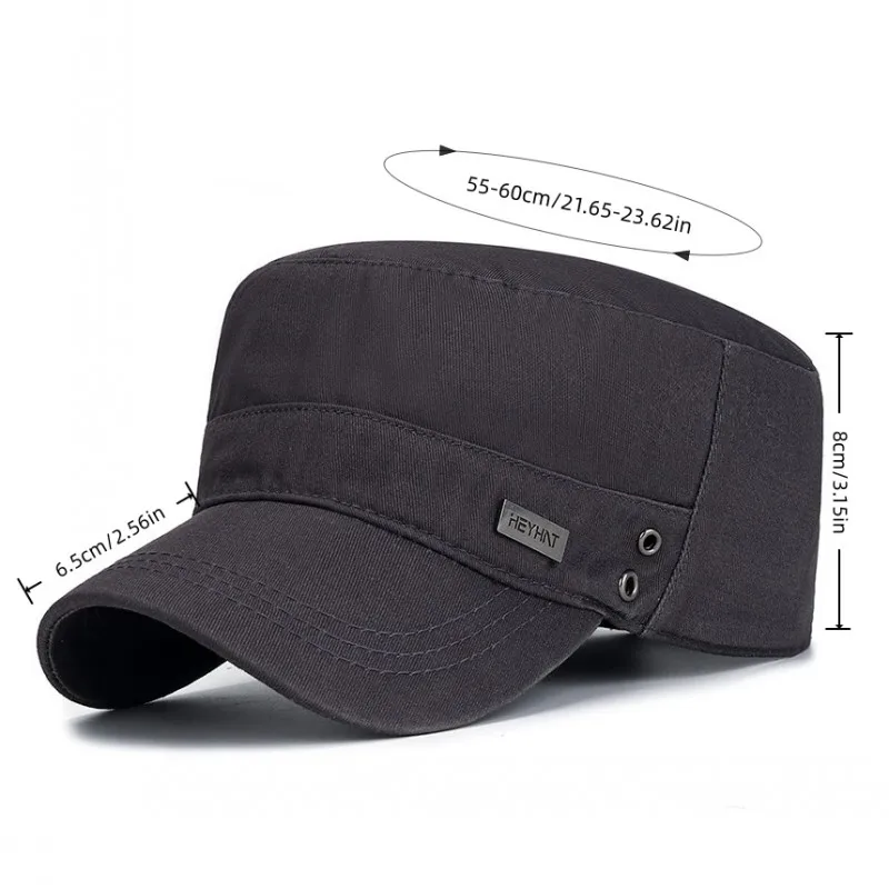 Flat top hat for spring and autumn seasons, new cotton outdoor travel, casual, breathable, adjustable duck tongue hat