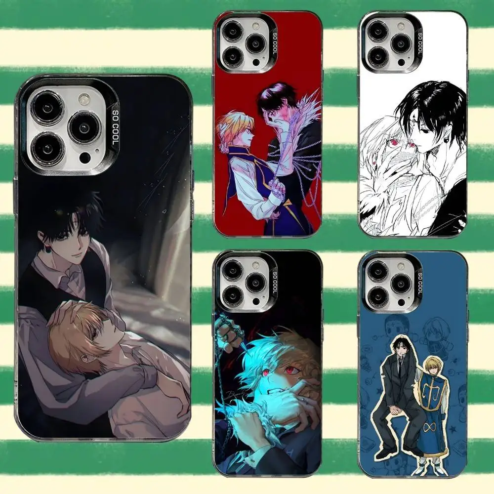 

Hunter X Hunter Chrollo Kurapika Phone Case For iPhone 16,15,14,13,12,11,8,7,Pro,Max,Plus,Mini,XS,SE Anti Fall Black Matte Hard