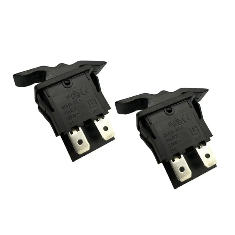 R53C Black Panel Switches Rocker 4 Pin 2 Position AC250V 10A In Power Switches for Electrical Maintenance Repair Use