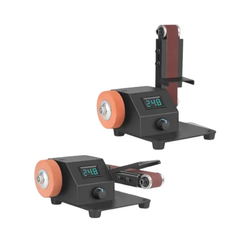 

New Household Miniature Small Belt Sander Mini Electric Polishing Machine Knife Sharpening Tool Open Edge Desktop Sandpaper