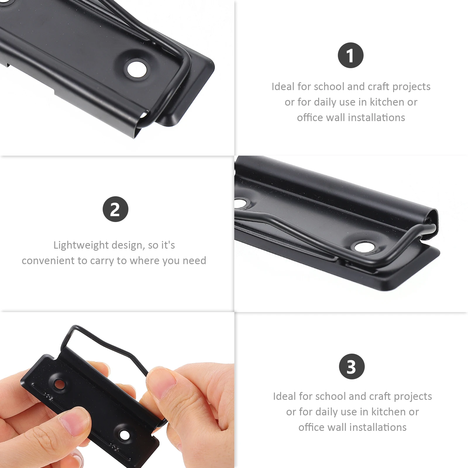 

Stationery Plate Holder Clip for Clipboards Notice Clips File Metal Multifunctional Stationary Paper